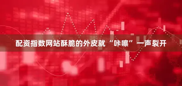 配资指数网站酥脆的外皮就 “咔嚓” 一声裂开